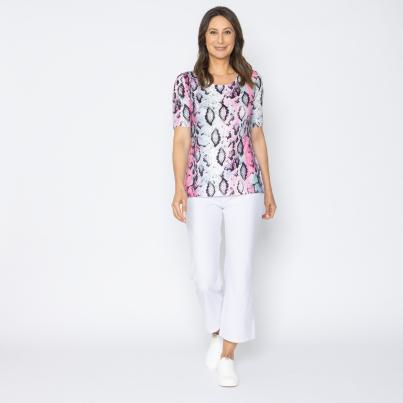 BRILLIANTSHIRTS Damen-Shirt Snake multicolo
