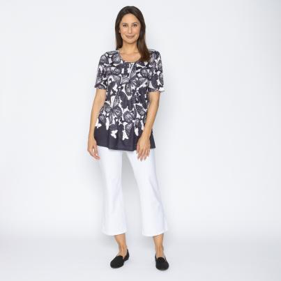 BRILLIANTSHIRTS Damen-Longshirt Schmetterlinge