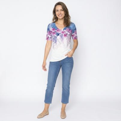 BRILLIANTSHIRTS Damen-Shirt Tropical Verlauf