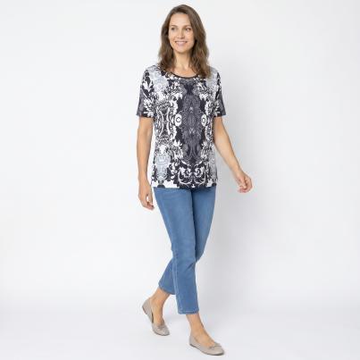 BRILLIANTSHIRTS Damen-Longshirt Uni Paisley