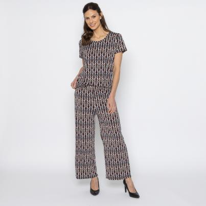 FASHION NEWS Damen-Hose Grafik schwarz/multicolor