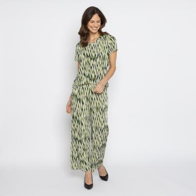 FASHION NEWS Damen-Hose Blätter grün/multicolor