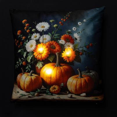 LED-Kissen Kürbisse 40x40cm