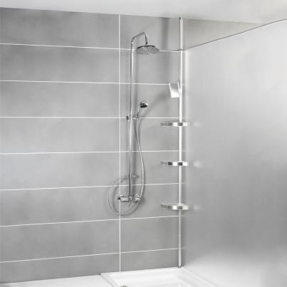 Teleskop Eck- Duschregal Premium Matt