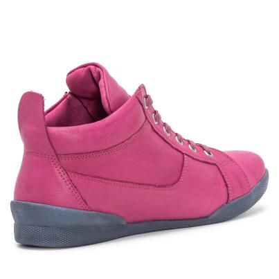 Andrea Conti Damen Leder Hochschnürer hot pink
