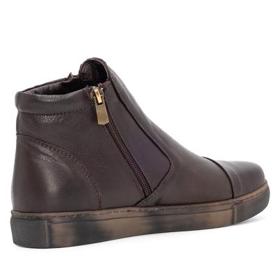 Andrea Conti Damen Lederstiefelette dunkelbraun