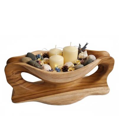 Teakschale Holzboot Sultan