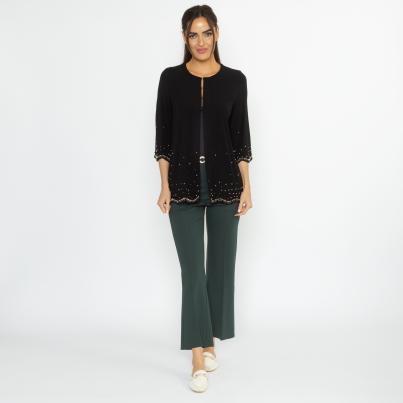 MILANO Design Damen-Shirtjacke schwarz