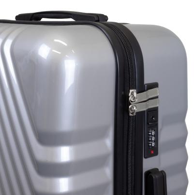 3-teiliges Hartschalenkofferset 'Genua' silber