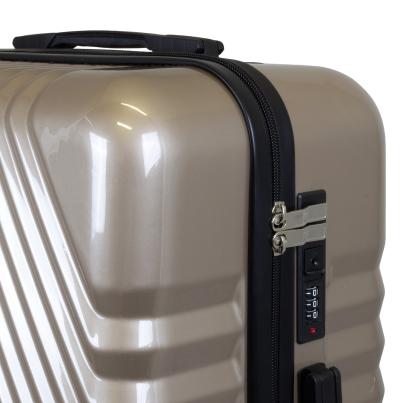 3-teiliges Hartschalenkofferset 'Genua' champanger