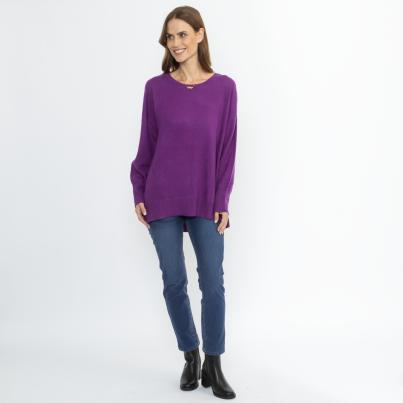 100% KASCHMIR Pullover violett