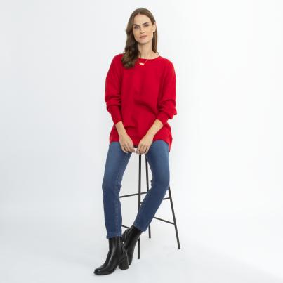 100% KASCHMIR Pullover rot