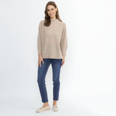 100% KASCHMIR Pullover beige melange