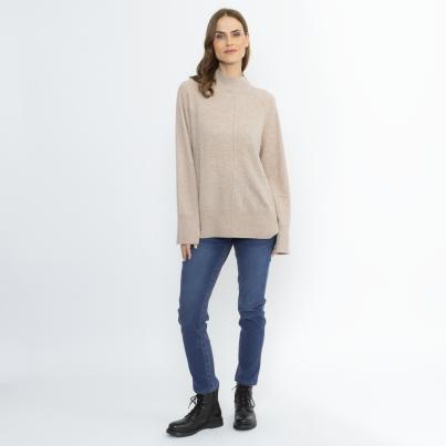 100% KASCHMIR Pullover beige melange