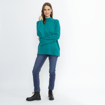 100% KASCHMIR Pullover smaragdgrün