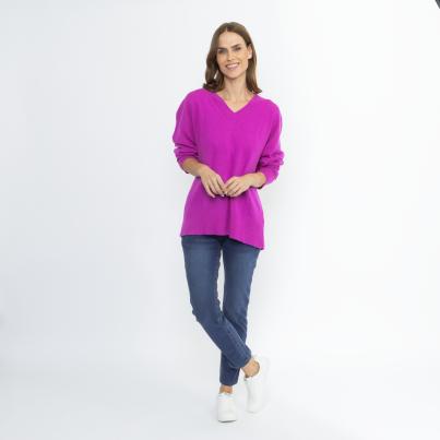 100% KASCHMIR Pullover fuchsia