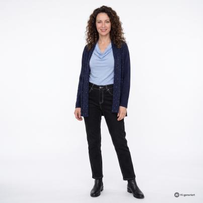 mocca by J. Leibfried Strickjacke dunkelblau