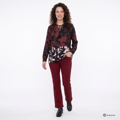 mocca by J. Leibfried Jeans Bootcut weinrot