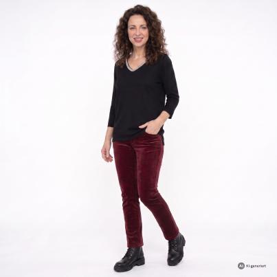 mocca by J. Leibfried Strickshirt schwarz