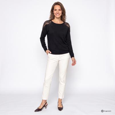 CHRISTIAN MATERNE Damen-Pullover petrol