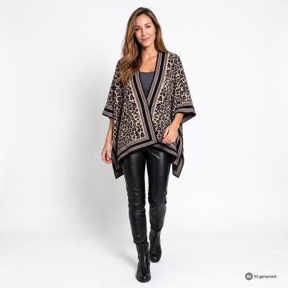 Kernig by Sarah Kern Strick-Poncho multicolor
