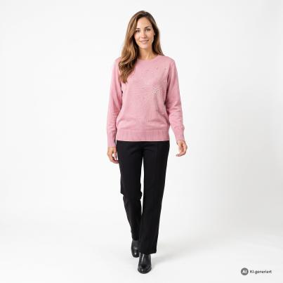 Kernig by Sarah Kern Pullover Perlen pink