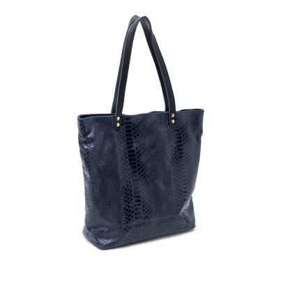 Luca Lorenzo Schultertasche dunkelblau mit Prägung