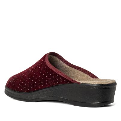 SANITAL LIGHT Damenhausschuh burgundy sparkle