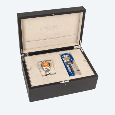 DELMA Taucheruhr "Quattro" Automatik orange