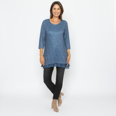 TRENDS by J. Leibfried Longshirt petrol/dunkelblau