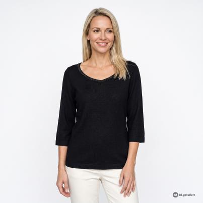 CHRISTIAN MATERNE 2er Set Pullover schwarz/petrol