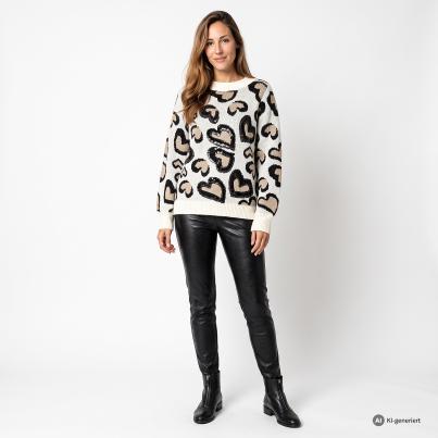 Kernig by Sarah Kern Pullover Herzen multicolor