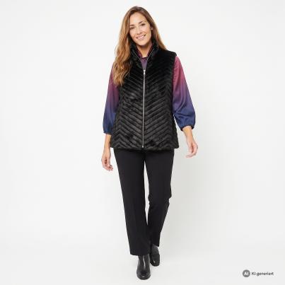 TRENDS by J. Leibfried Fellweste schwarz