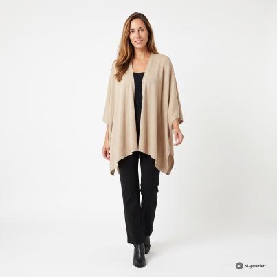 TRENDS by J. Leibfried Strickponcho beige