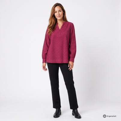TRENDS by J. Leibfried Spitzenbluse beere