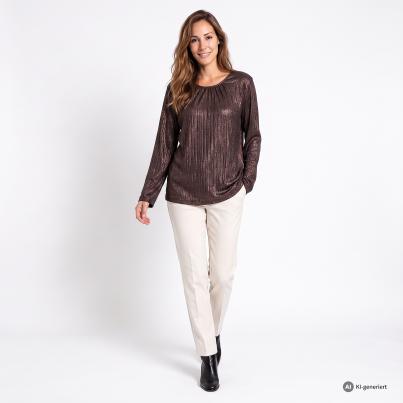 TRENDS by J. Leibfried Bluse schwarz/roségold