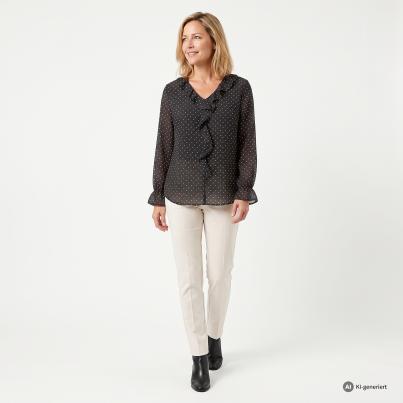 TRENDS by J. Leibfried Bluse schwarz/weiß