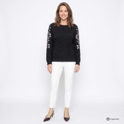 CHRISTIAN MATERNE Damen-Pullover schwarz