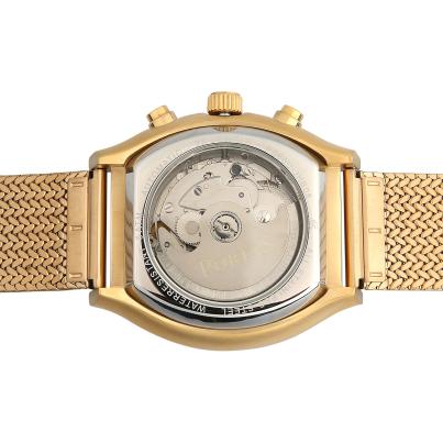 PortaS Herren-Automatikuhr "Dehmelt", grün-gold