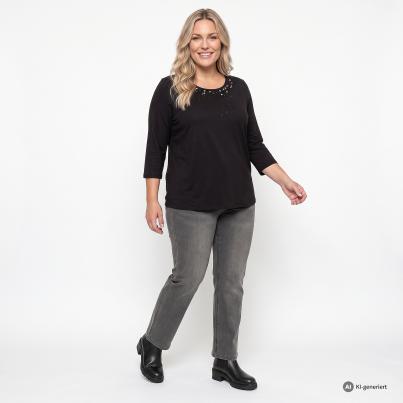sophistical Women Jeans Wide grau