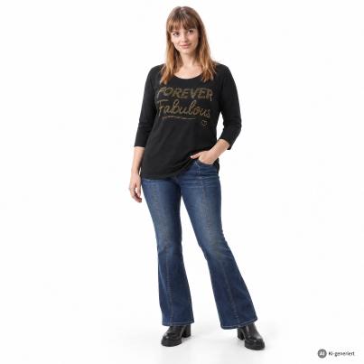 sophistical Women Jeans Wide blau