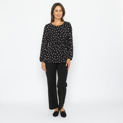 Kernig by Sarah Kern Blusenshirt schwarz/weiß