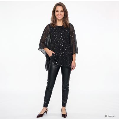 KERNIG by Sarah Kern Bluse schwarz/gold