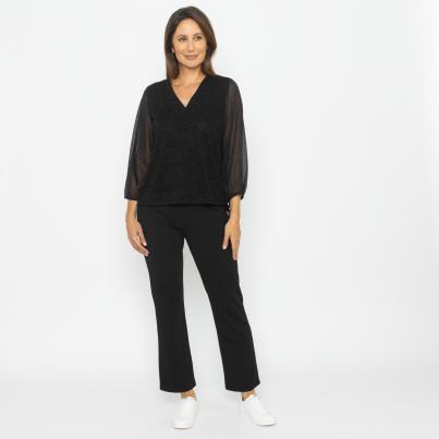 Kernig by Sarah Kern Glitzershirt schwarz