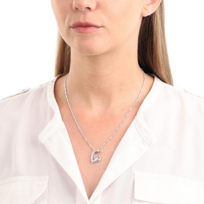 amor Herzanhänger mit Kette 925 Silber