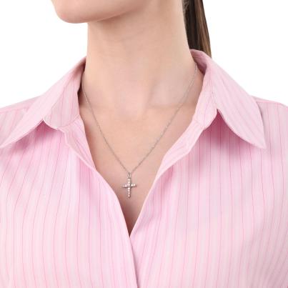 amor Kreuz-Anhänger mit Kette 925 Silber