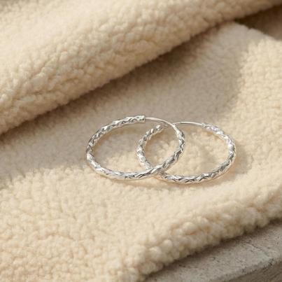amor Creolen 925 Silber rhodiniert