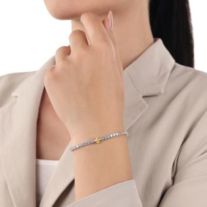 amor Armband 925 Silber rhodiniert Zirkonia