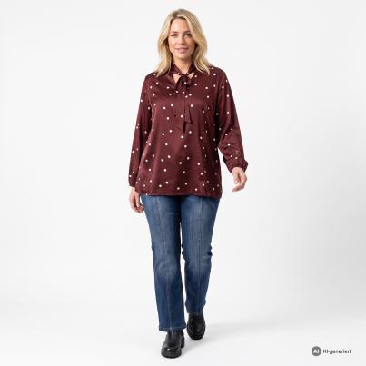 sophistical Women Bluse burgundy/weiß