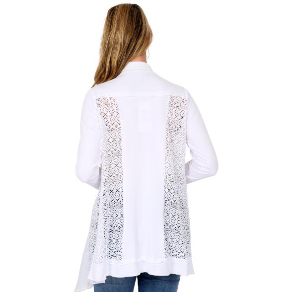 VV by J. Leibfried  Jersey-Cardigan 'Shari' weiß 36/38 - 105300800001 - 2 - 588px